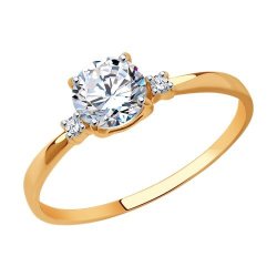 Кольцо из золота с фианитами (Арт.019034)