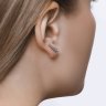Серьги из серебра с фианитами (Арт.94021653)