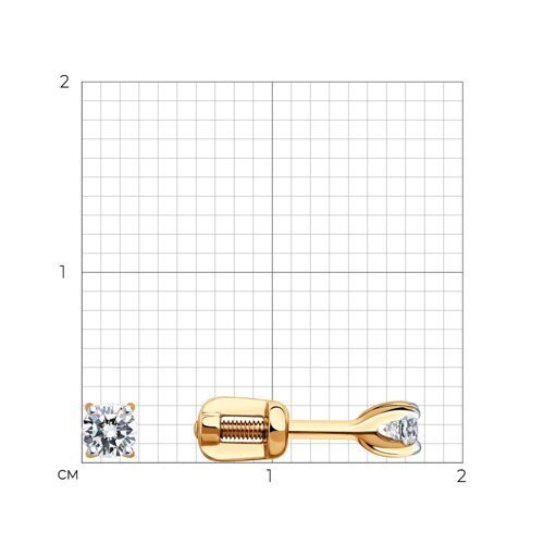 Серьги из золота с фианитами (Арт.0200157)