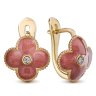 Серьги из золота с бриллиантом Русские Самоцветы (Арт.53200)