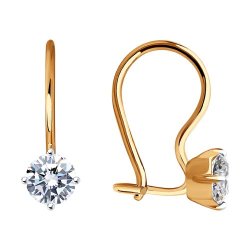 Серьги из золота с фианитами (Арт.026946)