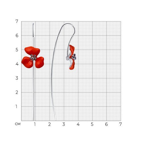 Серьги из серебра с эмалью (Арт.94024822)