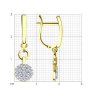 Серьги из желтого золота с фианитами (Арт.029904-2)