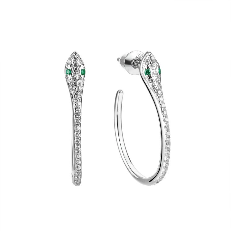 Серьги из серебра с фианитом (Арт.cz-e01886-x-w-nce-x-w)