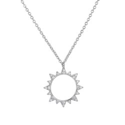 Ожерелье из серебра с фианитом (Арт.cz-n02871-x-w-x-x-w)