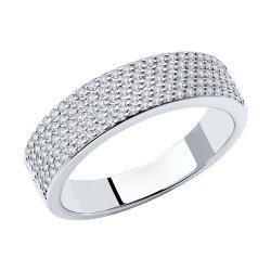Кольцо из белого золота с бриллиантами (Арт.1012079-3)