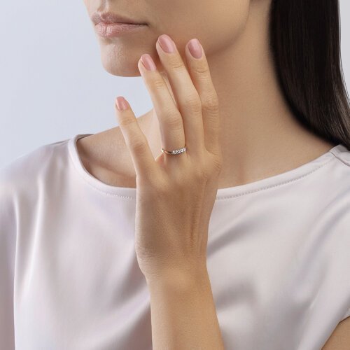 Кольцо из золота с бриллиантами «Линия Света» Соколов (арт.1012345)