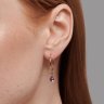 Серьги золотые пробы 585 с аметистом (Арт.728632)