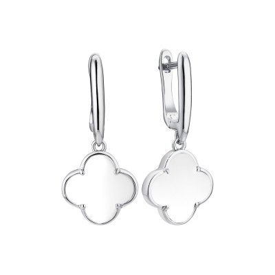 Серьги из серебра с керамикой (Арт.tc-e02028-w-w-x-x-x)