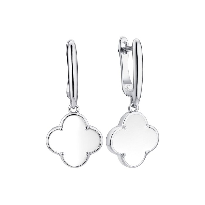 Серьги из серебра с керамикой (Арт.tc-e02028-w-w-x-x-x)