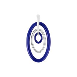 Кулон из серебра с керамикой (Арт.tc-p00045-bl-w-x-x-x)