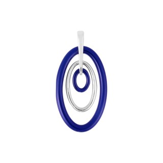 Кулон с керамикой «Fresh Ceramic Овал» серебро 925 Fresh Jewelry (арт.TC-P00045-BL-W-X-X-X)