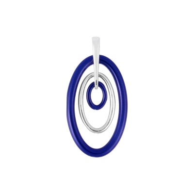 Кулон с керамикой «Fresh Ceramic Овал» серебро 925 Fresh Jewelry (арт.TC-P00045-BL-W-X-X-X)