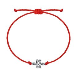 Браслет из серебра.символ «узел счастья» (Арт.95-150-01679-1)