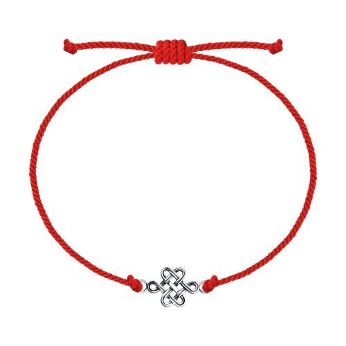 Браслет из серебра.символ «узел счастья» (Арт.95-150-01679-1)