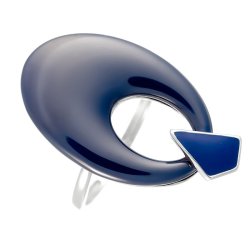 Кольцо из серебра с керамикой и эмалью (Арт.tc-r01116-vl-w-x-bl-x)