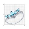 Кольцо из серебра с ситаллами и фианитами (Арт.94-310-02173-3)