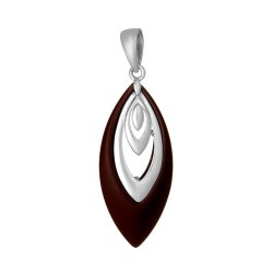 Кулон из серебра с керамикой (Арт.tm-p00588-br-w-x-x-x)