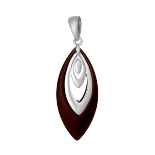 Кулон с керамикой из серебра «Ceramic Эллегия» Fresh Jewelry (арт.TM-P00588-BR-W-X-X-X)
