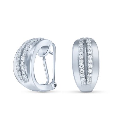 Серьги Серебряные крылья (Арт.02xfe00108a-198_kubcirkonii)