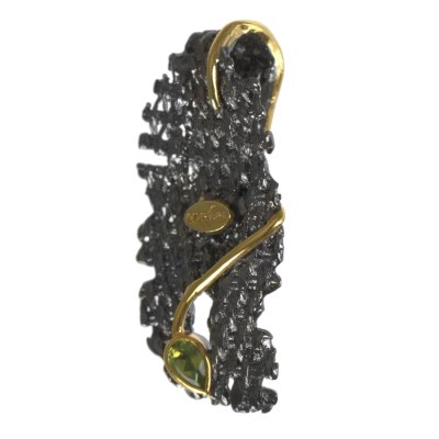 Серебряный кулон BEAVERS с хризолитом 3130h_ox