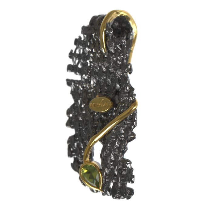 Серебряный кулон BEAVERS с хризолитом 3130h_ox