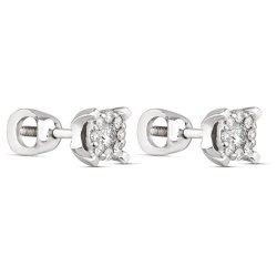 Серьги из золота с бриллиантом Русские Самоцветы (Арт.53510)