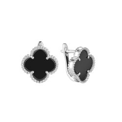 Серьги из серебра с керамикой (Арт.tc-e01207-b-w-x-x-x)