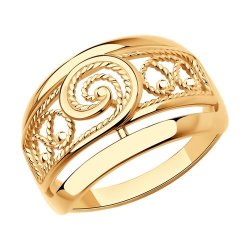 Кольцо из золочёного серебра (Арт.93-110-00667-1)
