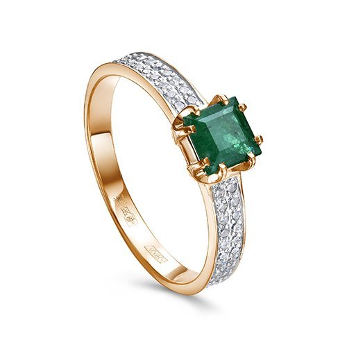 Кольцо золото с бриллиантами и изумрудом «Изумрудный Шарм» Kabarovsky (арт.11-02002-1200)