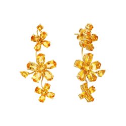 Серьги из золота с цитрином (Арт.re6959_ct_yg)