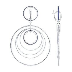 Серьги из серебра с фианитами (Арт.94-121-02032-1)