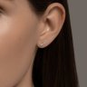 Серьга из белого золота с бриллиантами (Арт.1170020-3)