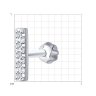 Серьга из белого золота с бриллиантами (Арт.1170020-3)