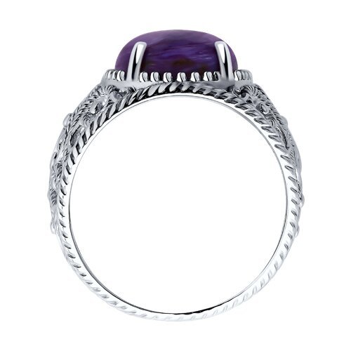 Кольцо из серебра с чароитом (Арт.94-310-00895-1)