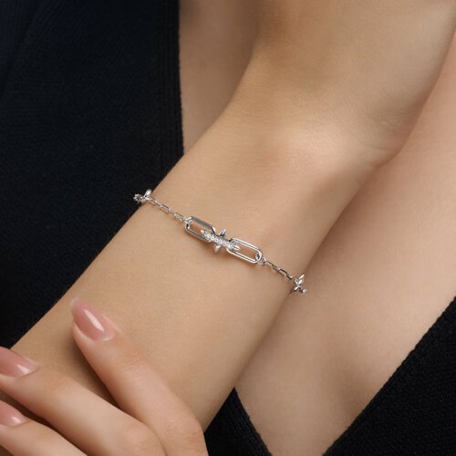 Браслет SOKOLOV «Серебряные грани с фианитами» (арт. 94051591)