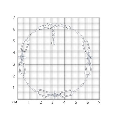 Браслет SOKOLOV «Серебряные грани с фианитами» (арт. 94051591)