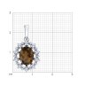 Подвеска из серебра с раухтопазом и фианитами (Арт.94-330-02042-4)