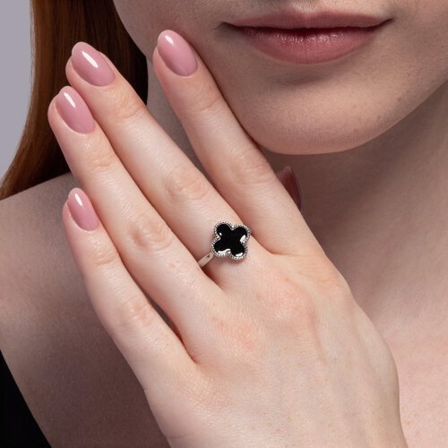 Кольцо из серебра с эмалью (Арт.94014060)