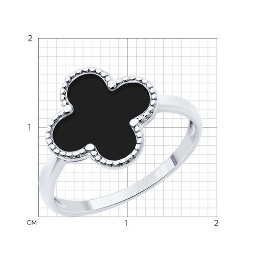 Кольцо из серебра с эмалью (Арт.94014060)