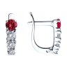 Серьги из серебра с кристаллами и фианитами (Арт.94026623)