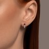 Серьги из серебра с кристаллами и фианитами (Арт.94026623)