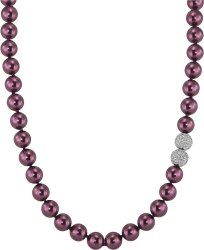 Ожерелье из серебра с жемчугом и кристаллом swarovski (Арт.5l-sk-18)