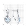 Серьги из серебра с топазами и фианитами (Арт.94-320-00380-1)