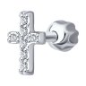 Серьга из белого золота с бриллиантами (Арт.1170023-3)
