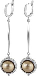 Серьги из серебра с жемчугом (Арт.ads-1-swk1-9-s)