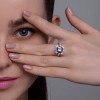 Кольцо из золота с бриллиантами и танзанитом «Сияние Танзанийских Небес» Соколов (арт.6014)