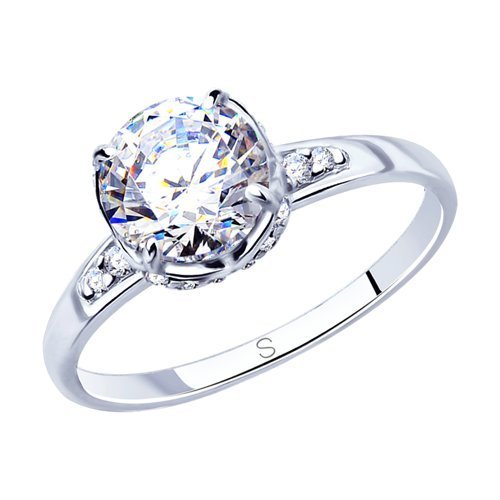 Кольцо из серебра с фианитами (Арт.94012832)