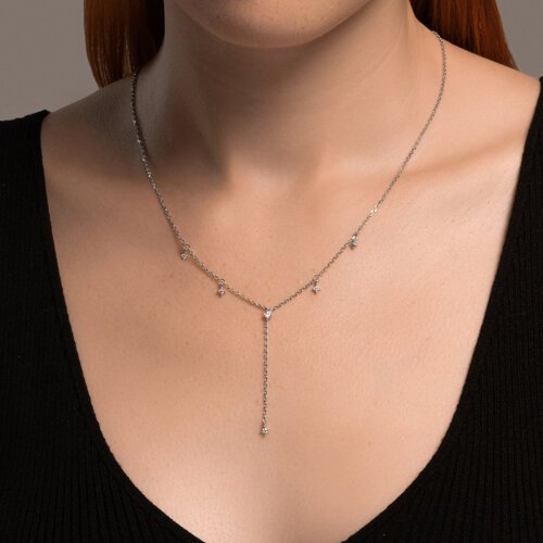 Колье из серебра с фианитами (Арт.94071013)