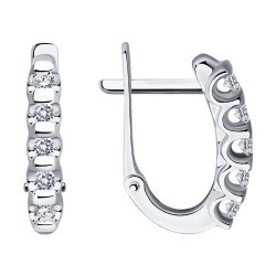 Серьги из белого золота с бриллиантами (Арт.52-220-01318-1)